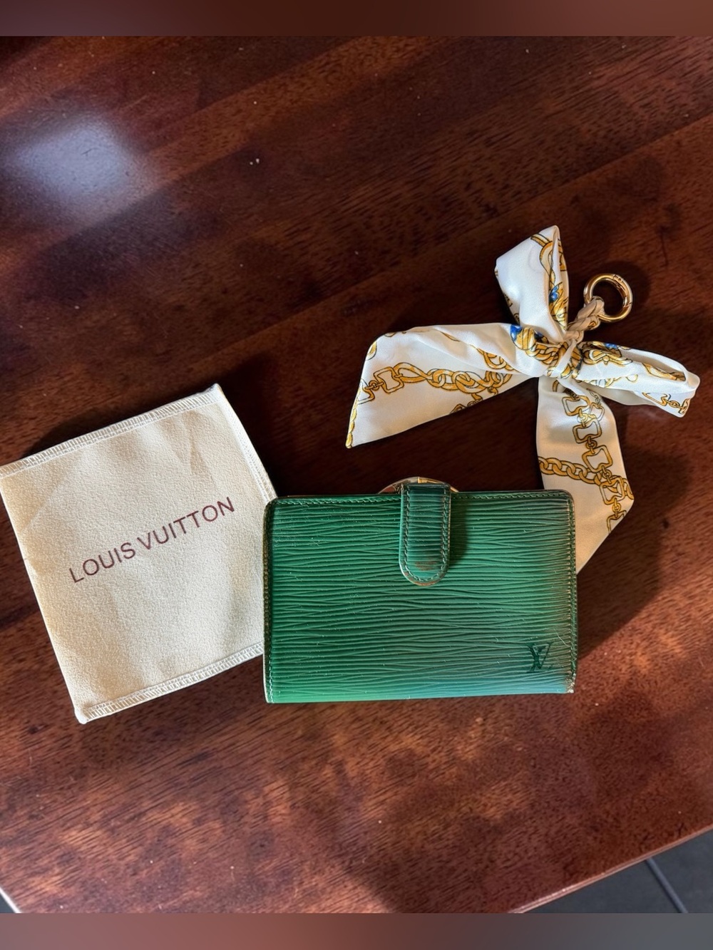 Louis Vuitton Green Epi Leather Compact Wallet